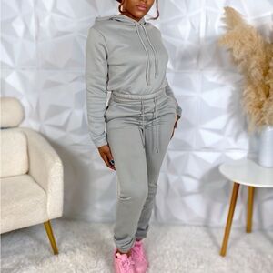 Gray Women's Hoodie and Jogger Set